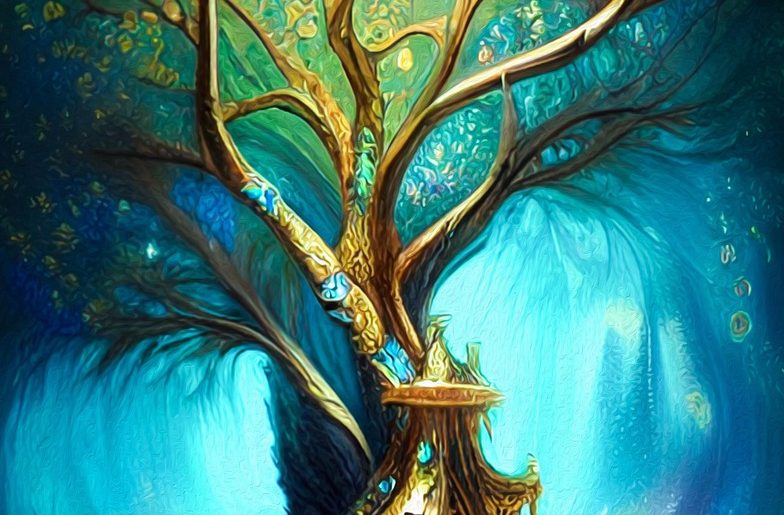 Árbol con raíces profundas representando el trabajo interno y el asunto raíz en EFT Tapping.